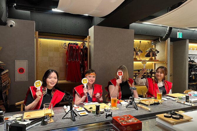 Sushi Making with Interactive Samurai Experience at JIN-ASAKUSA - Futomaki, sushi donut, and Japanese omelet