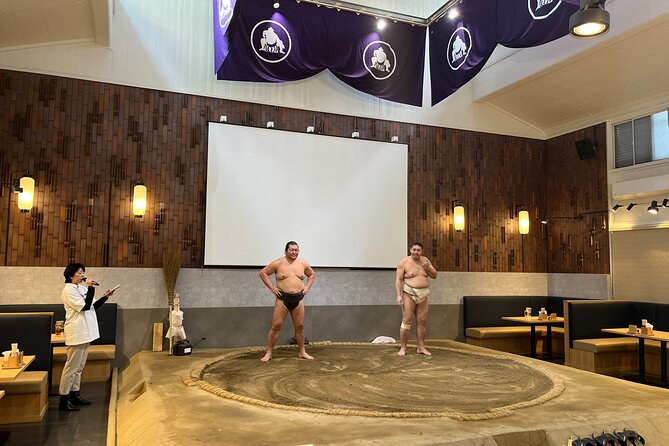 the SUMO show with Dinner - Meeting retired wrestlers in Tokyo’s sumo district