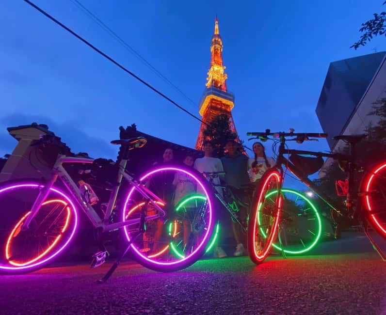 Tokyo: 2-Hour Night Bike Tour of the City's Hidden Gems - Finishing beneath Tokyo Tower