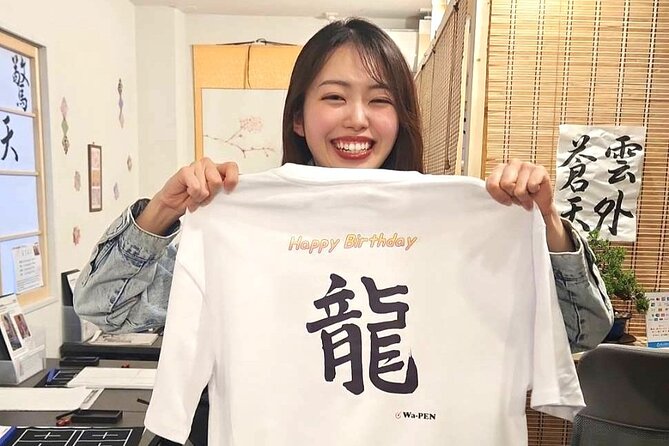 Tokyo Asakusa：Calligraphy & Make T-shirt Activity - Writing Your Trip Memory on a Postcard