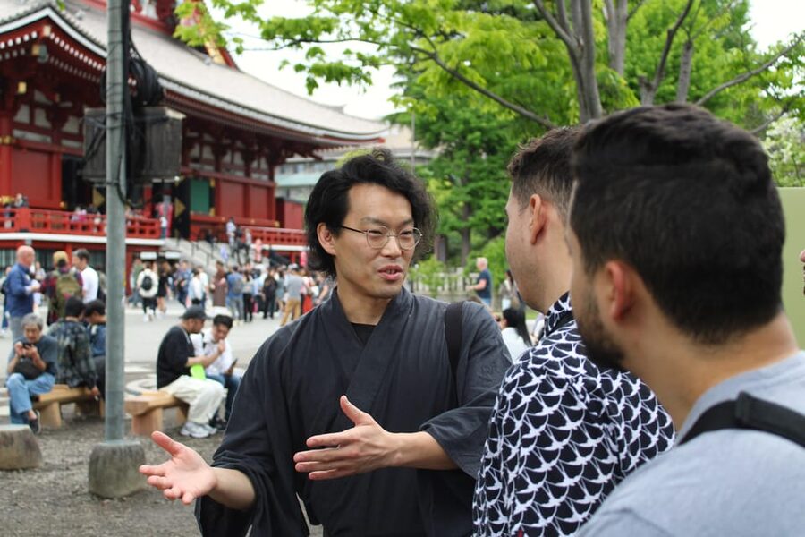 Tokyo: Asakusa Walking Tour & Comedy Night - Asakusa Shrine and the rules of prayer