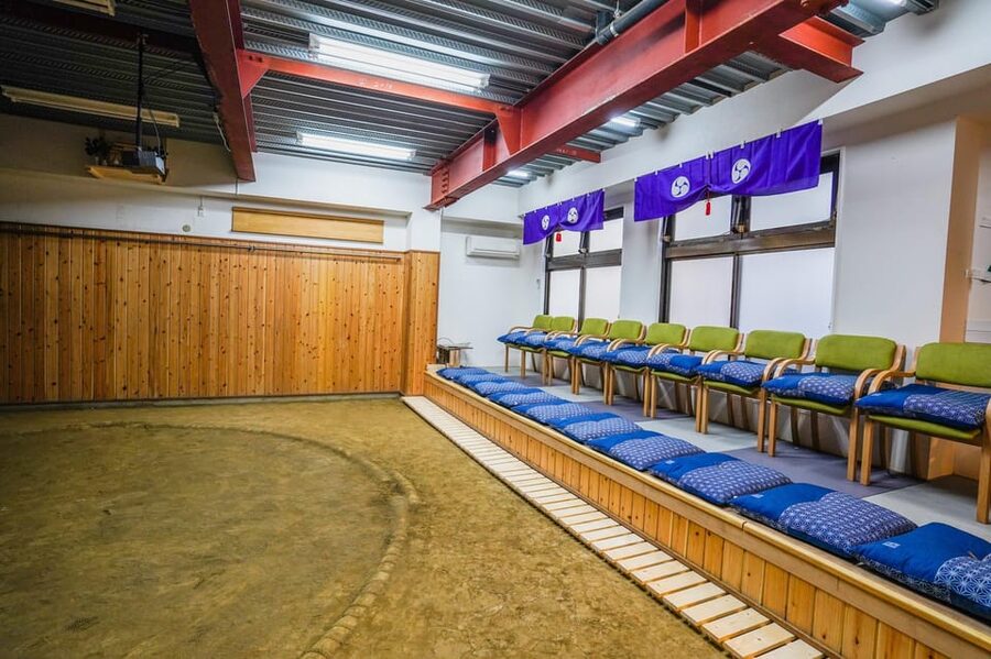 Tokyo: Authentic Sumo Wrestling Experience with Lunch - Inside the former stable: dining room, bath, and practice area