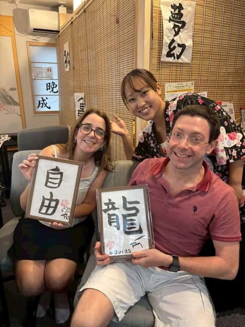 Tokyo:Calligraphy &Make your original folding fan in Asakusa - Who will enjoy this calligraphy experience most