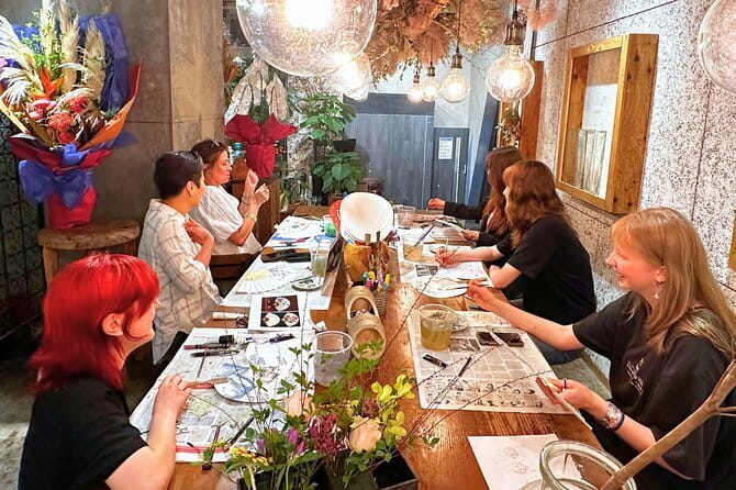 Tokyo: Calligraphy Workshop & Original T-Shirt Creation - Location, timing, and group size