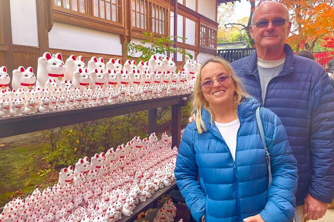Tokyo: Gotokuji Lucky Cat Temple, Shinjuku Cat Cafe, 3D Giant Cat - Practical details that can make the morning easier