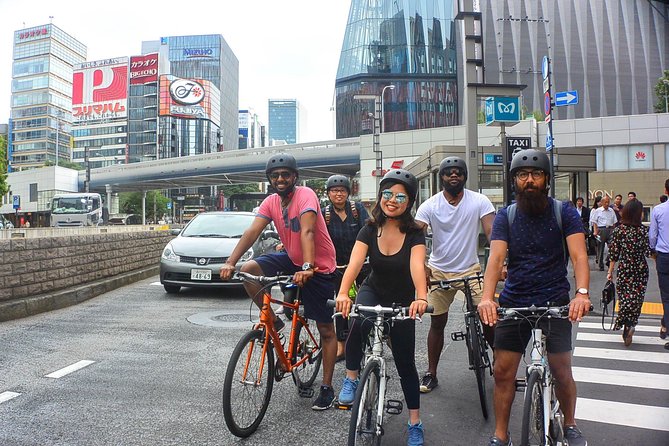 Tokyo Guided Small-Group Biking Tour - Zojo-ji Temple with Tokyo Tower behind it