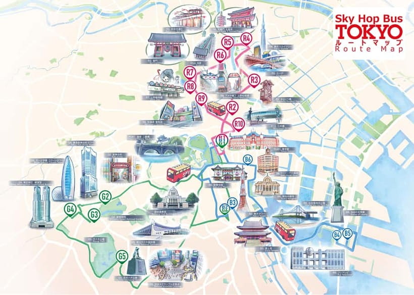 Tokyo: Hop-On Hop-Off Sightseeing Bus Ticket - The open deck is the main event