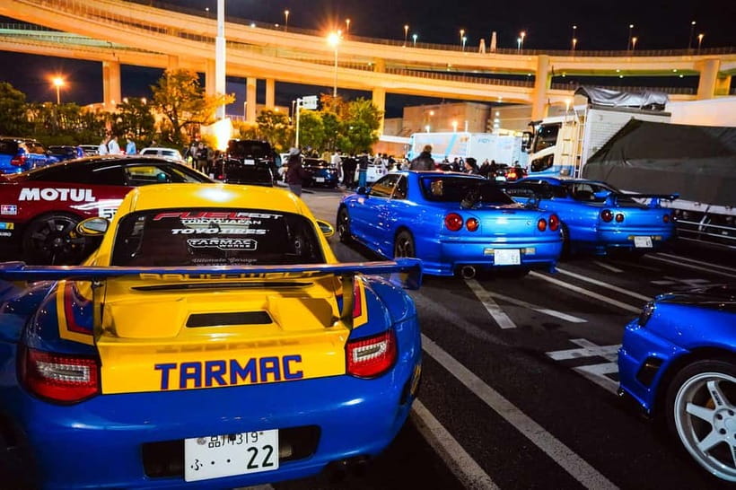 Tokyo: Legendary JDM CAR Daikoku Underground Meetup - Tokyo Tower closes the evening on a high note
