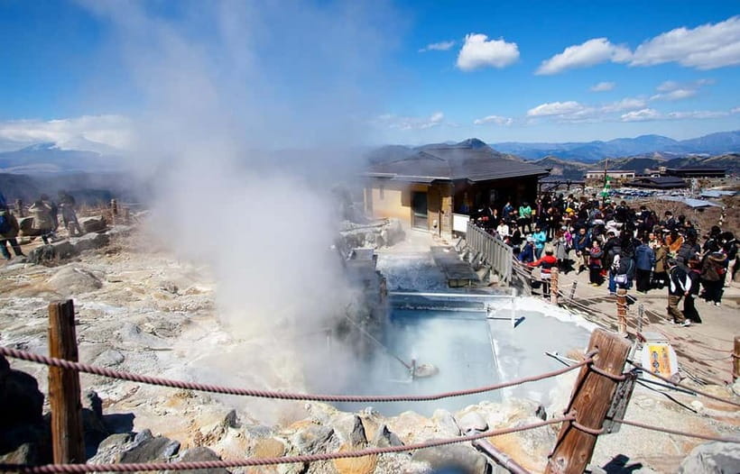 Tokyo: Mt. Fuji Tour, Hakone Ropeway, Owakudani, Lake Ashi - Owakudani’s volcanic valley and black eggs