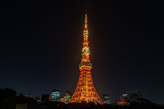 Tokyo Night E-Bike Tour with Tokyo Tower and Dolphin Show - Tokyo Tower Top Deck closes the evening