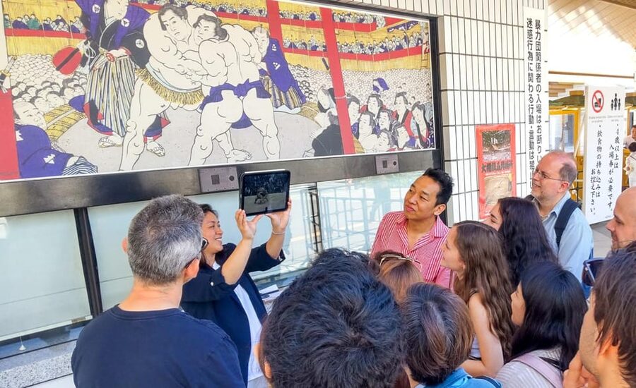 Tokyo: Not a show- a professional sumo practice with experts - Shinya’s sumo background adds real value