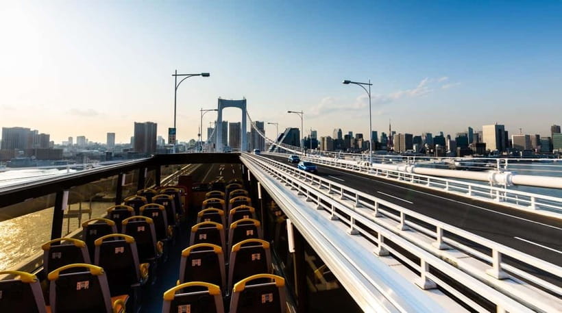 Tokyo: Open Top Panoramic Sightseeing Bus with Audio Guide - What you see on the 70-minute Bay Course