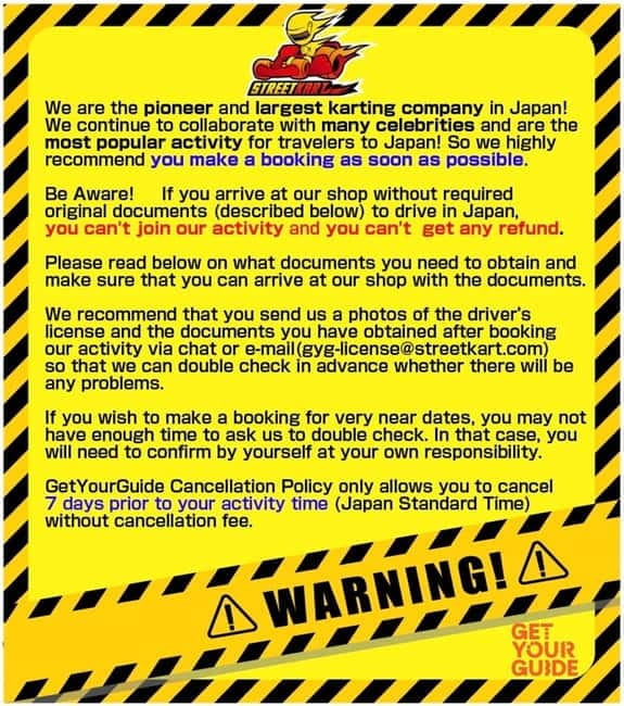 Tokyo: Original Street Kart Experience from Akihabara - The driving documents can make or break your booking