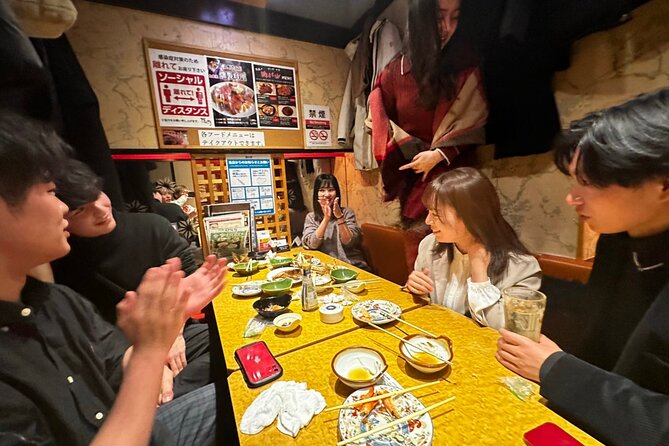 Tokyo: Private Shibuya Bar Crawl Tour -3 Drinks & Local Foods- - Stop one: Tengu Dai Hall in Mark City