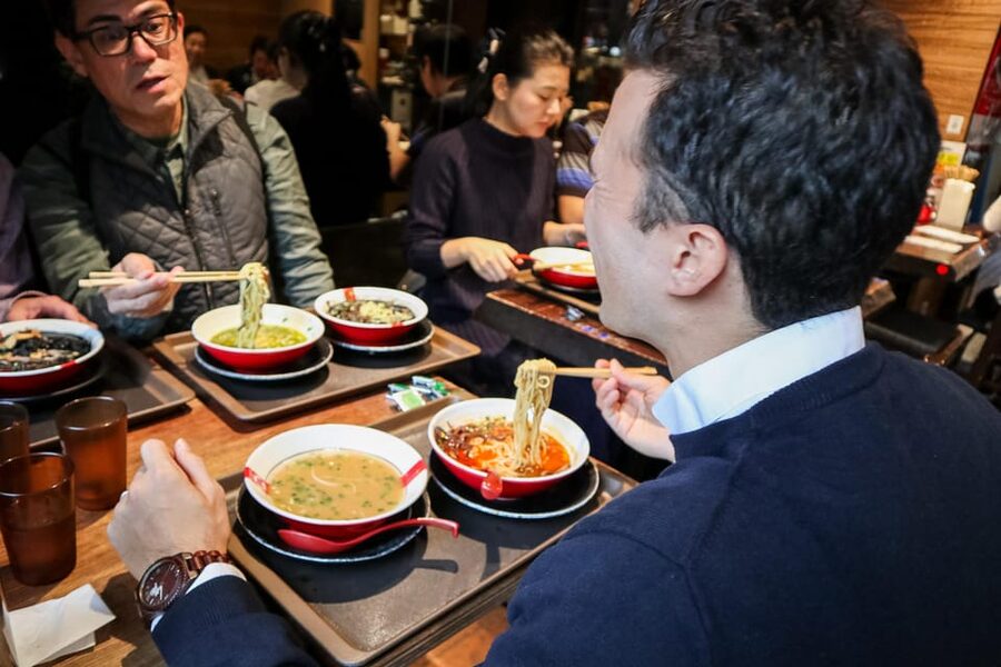 Tokyo: Ramen Tasting Tour with 6 Mini Bowls of Ramen - Walking between bowls in Shibuya, Shinjuku, or Ueno