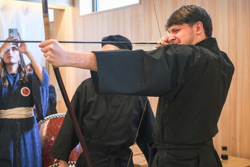 Tokyo Samurai Experience: Kyudo (Archery) and Swordsmanship - Changing into a samurai in Asakusa