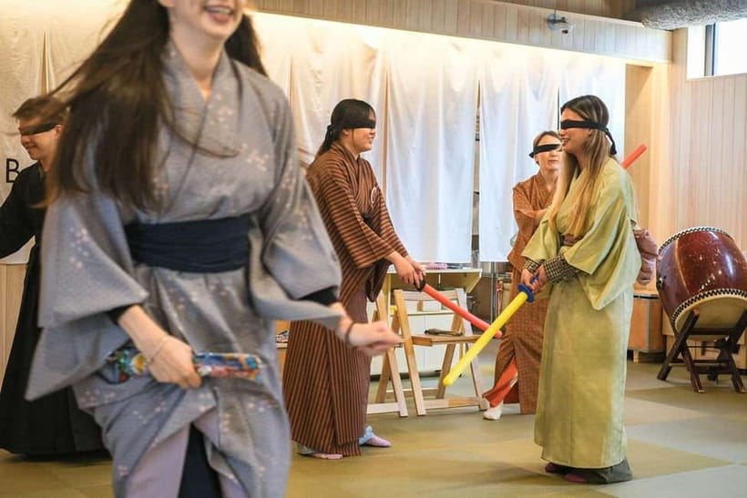 Tokyo Samurai Experience: Kyudo (Archery) and Swordsmanship - Learning the katana stance and pose
