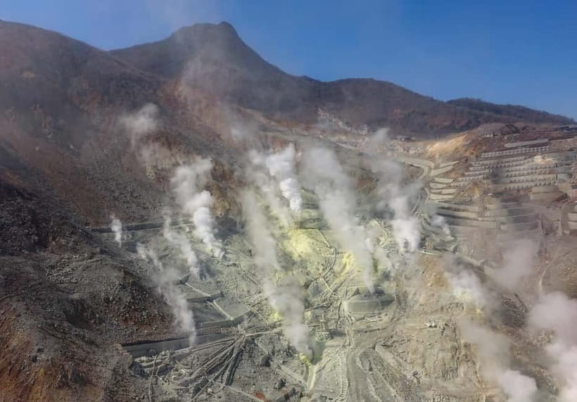 Tokyo:Sea of Mount Fuji, Hakone Ropeway, Ōwakudani, Enoshima - Owakudani, sulfur air, and black eggs