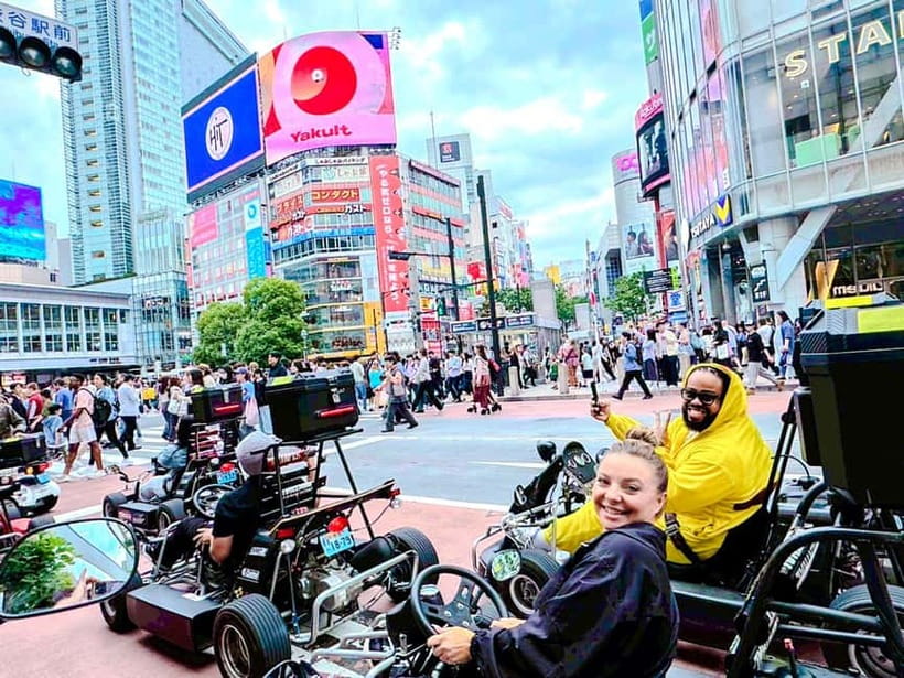 Tokyo: Shibuya and Shinjuku Streets Guided Go-Karting Tour - The return through Shinjuku completes the city loop
