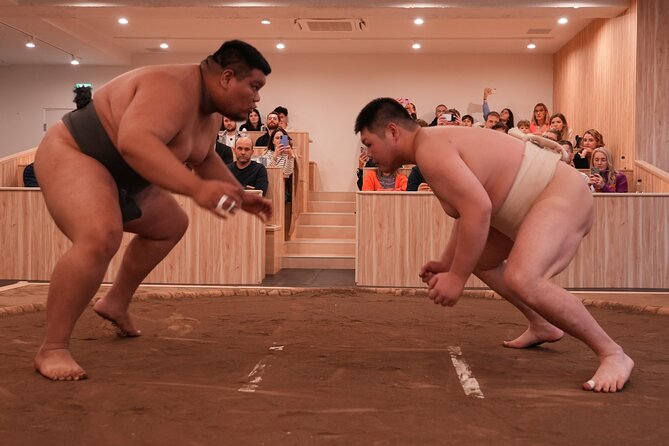 Tokyo Shinjuku Sumo Show and Experience with Drinks and Photo - The Sumo Challenge puts you in the ring