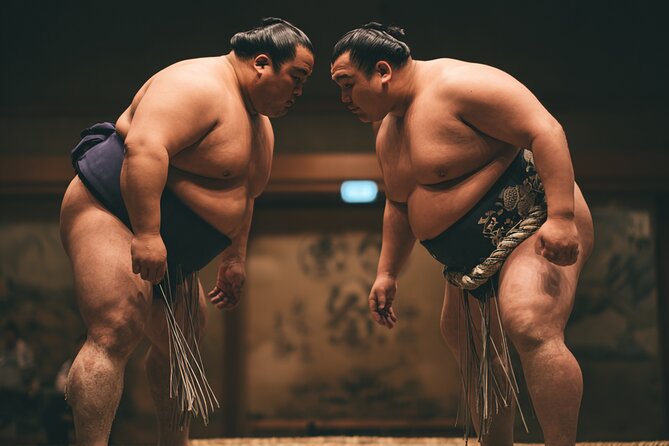 Tokyo Shinjuku Sumo Show and Experience with Drinks and Photo - Watching the wrestlers at close range