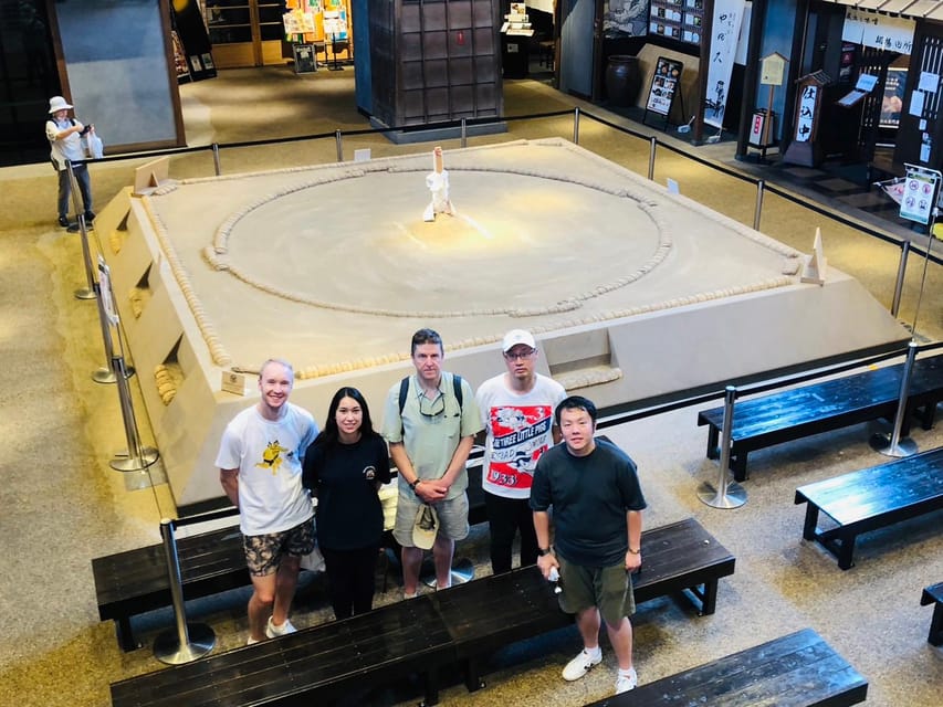 Tokyo: Sumo Morning Practice with journalists. Not fake show - Walking through Ryogoku Edo NOREN