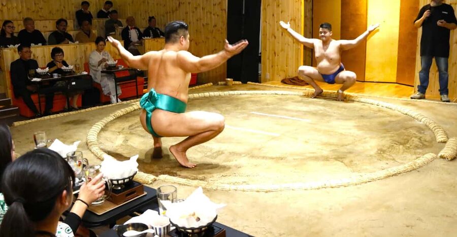 Tokyo: Sumo Show Experience with Chicken Hot Pot and a Photo - Your chance to challenge a wrestler