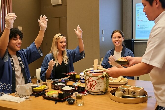 Tokyo Sushi Making Class : Sake Ceremony & Matcha Experience - A Sake Barrel Opening Sets the Tone