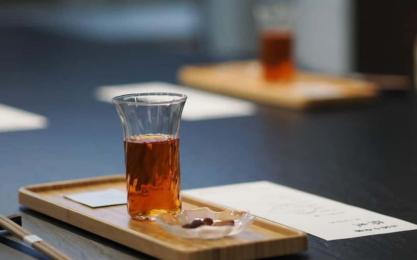 Tokyo: Traditional Tea Ceremony with a Tea Master - Gyokuro sencha, tea leaves, and Ougiya wagashi