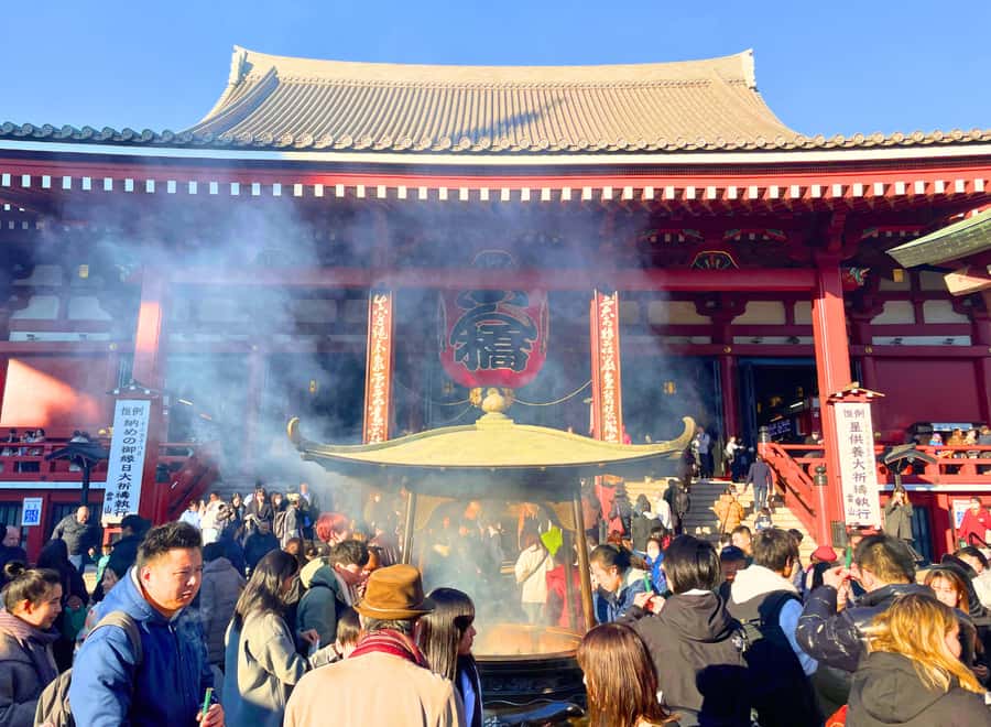 Tokyo : Visite des temples d'Asakusa avec guide français - La porte Kaminarimon et sa lanterne de 700 kilos