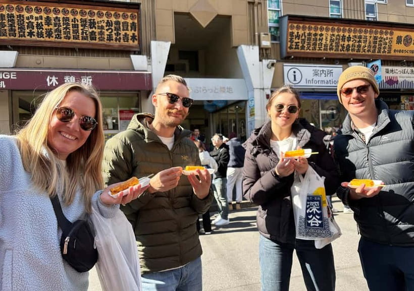 Tsukiji Fish Market: Street Food & Culture Walking Tour - Eighty minutes among Tsukiji’s food stalls