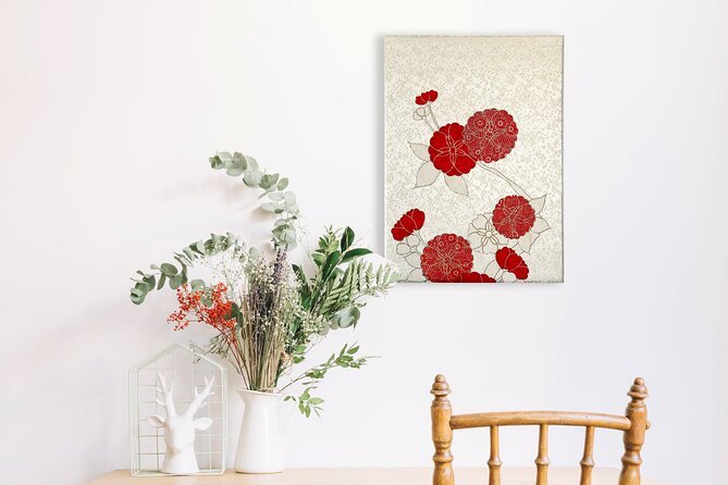 Turn Antique Kimono into Take-Home Interior Art - The finished panel as art, not just a souvenir