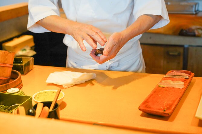 Vegan Friendly Sushi & Okonomiyaki Shibuya Night Foodie Tour - Vegan nigiri at Sushi Gonpachi Shibuya