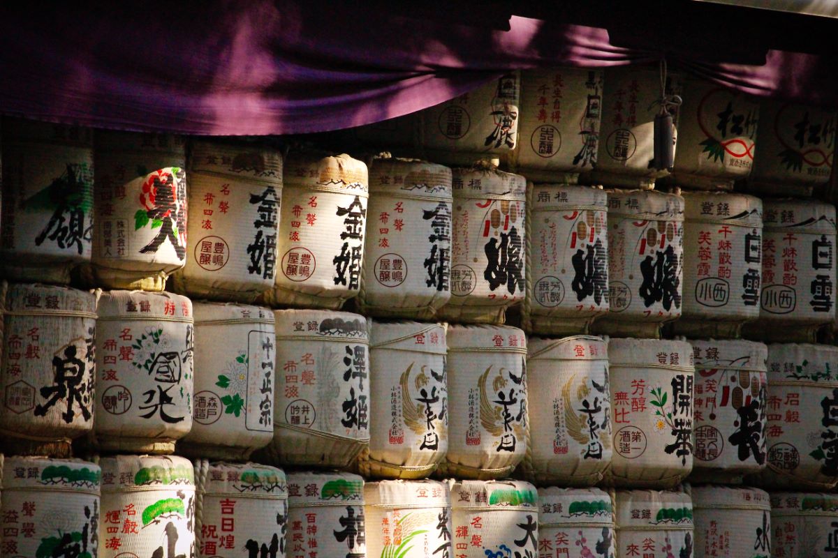 Meiji Jingu Shrine Sake Barrels