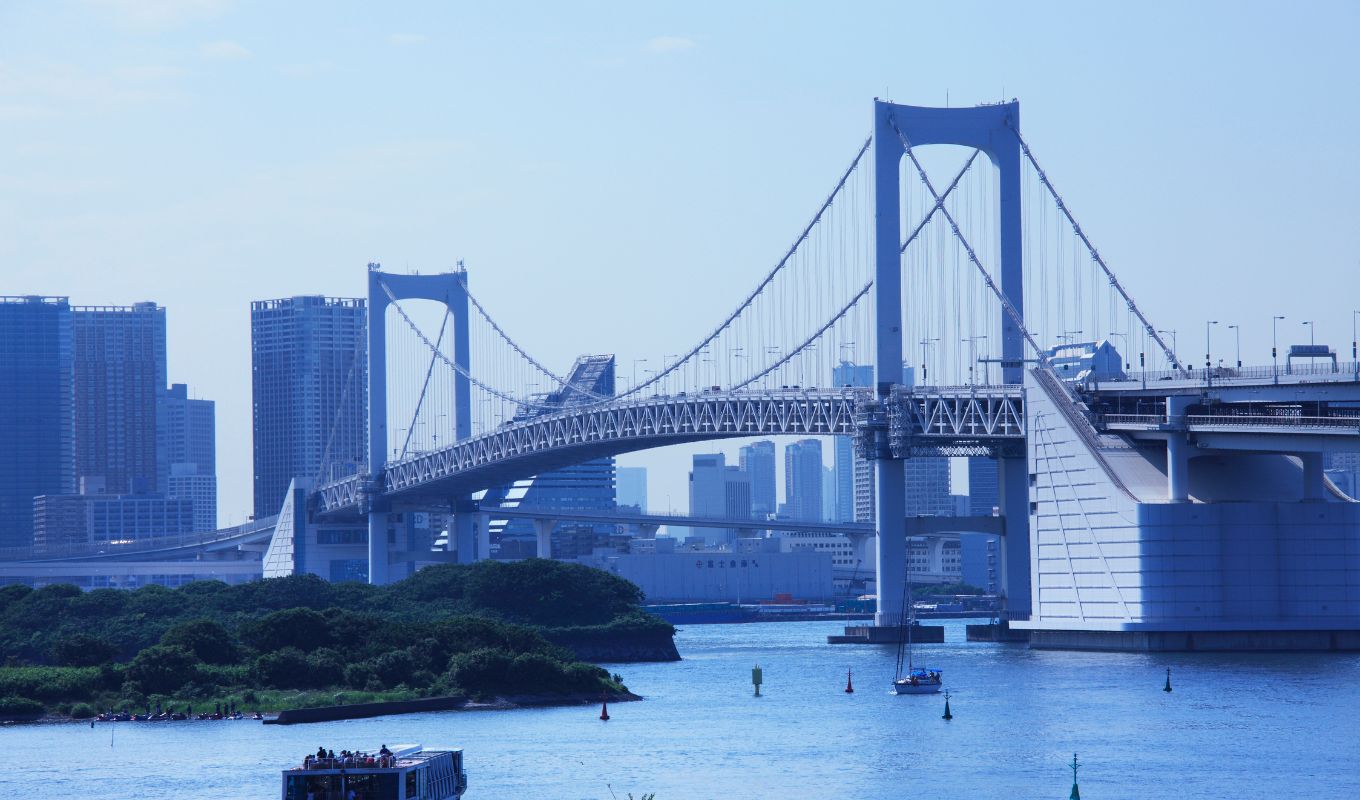 You Can Walk Over The Odaiba Rainbow Bridge
